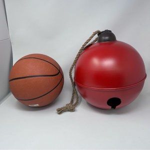 Christmas red metal jingle bell ornament decoration big jumbo